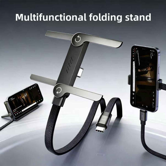 240W Fast Charging Cable with Stand for Mobile Devices